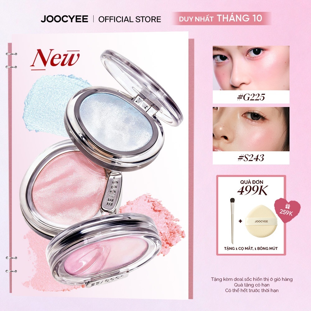 Phấn má hồng nhũ JOOCYEE Aura Collection Phiên bản giới hạn hiệu hứng ửng hồng tự nhiên, nhũ sáng nhẹ