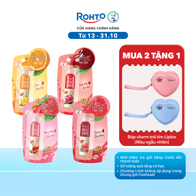 Son dưỡng có màu chiết xuất trái cây Lipice Sheer Color Fruit Juice 4g