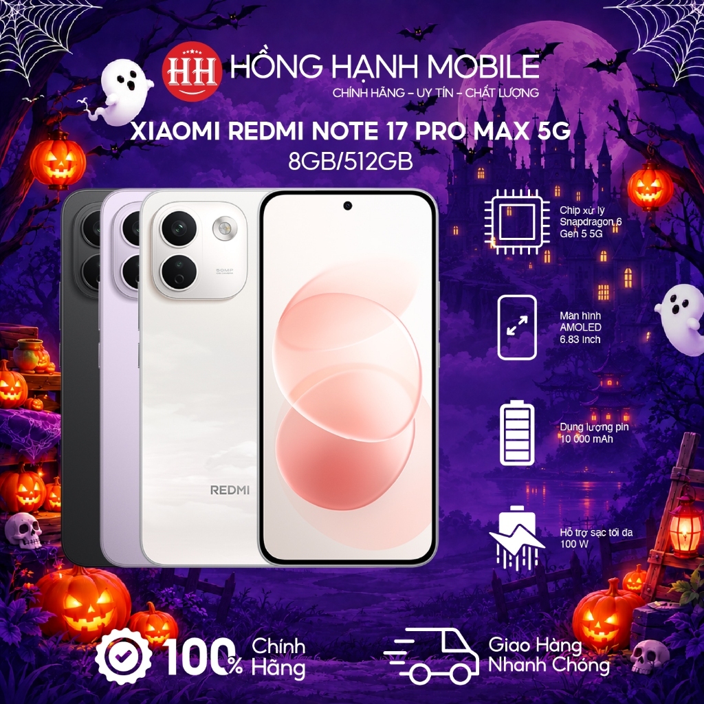Điện Thoại Xiaomi Redmi Note 17 Pro Max 5G 8GB/512GB - Hàng Chính Hãng