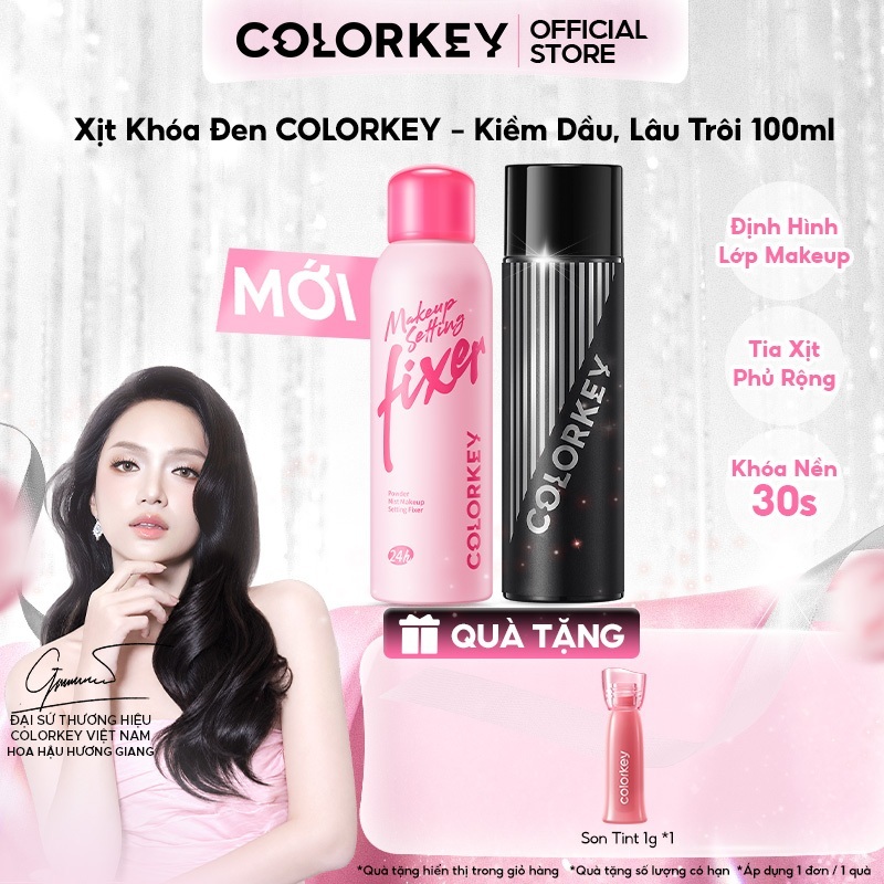 [BEST SELLER] Xịt Khóa Nền Colorkey 100ml - Kiềm Dầu, Giữ Makeup Lâu Trôi, Không Mốc Nền, Hỗ Trợ Cấp Ẩm Nhẹ