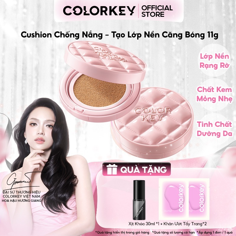 Phấn Nước Cushion Colorkey SPF50+ PA++++ Chống Nắng, Kiềm Dầu, Che Phủ Tự Nhiên, Makeup Mỏng Nhẹ 11g