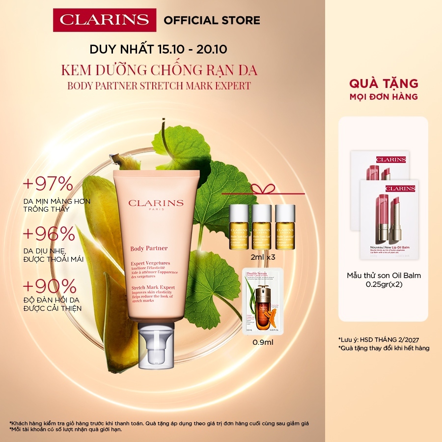 Kem Dưỡng Chống Rạn Da Clarins Body Partner Stretch Mark Expert 175ml