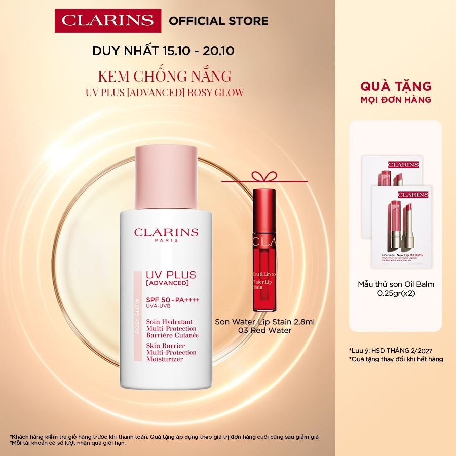 Kem Chống Nắng Clarins Uv Plus  [Advanced] Spf50/Pa++++ Uva-Uvb Day Screen Multi-Protection 50ml