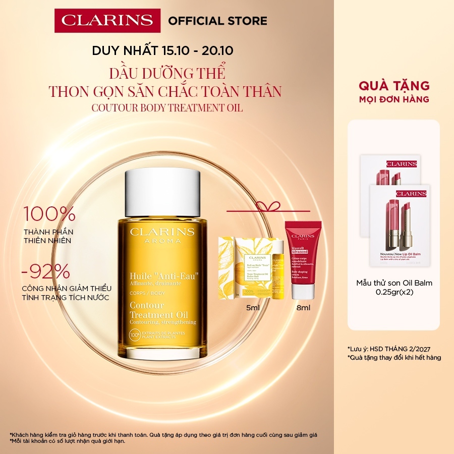 Dầu Dưỡng Thể Thon Gọn Săn Chắc Toàn Thân Clarins Contour Body Treatment Oil 100ml
