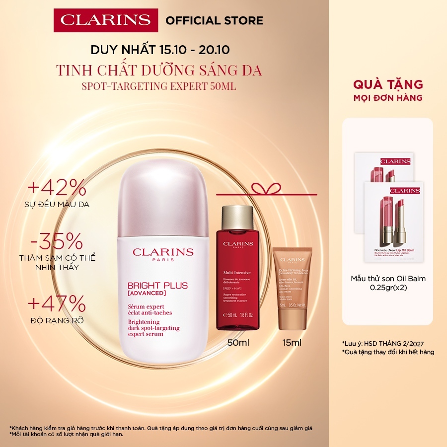 Tinh Chất Dưỡng Sáng Da Clarins Bright Plus [Advanced] Brightening Dark Spot-Targeting Expert Serum 50ml
