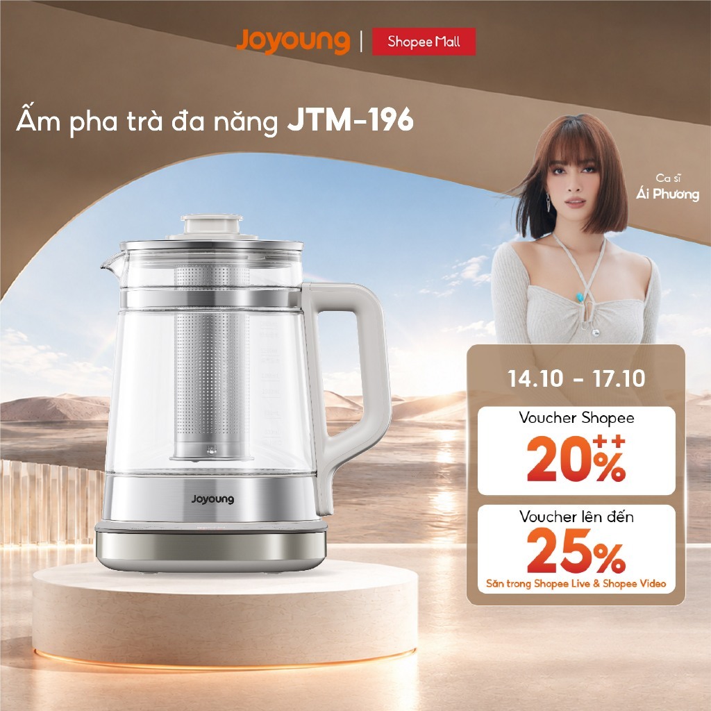 Ấm pha trà đa năng Joyoung JTM-196 | Dung tích 1.8L | Công suất 1200W