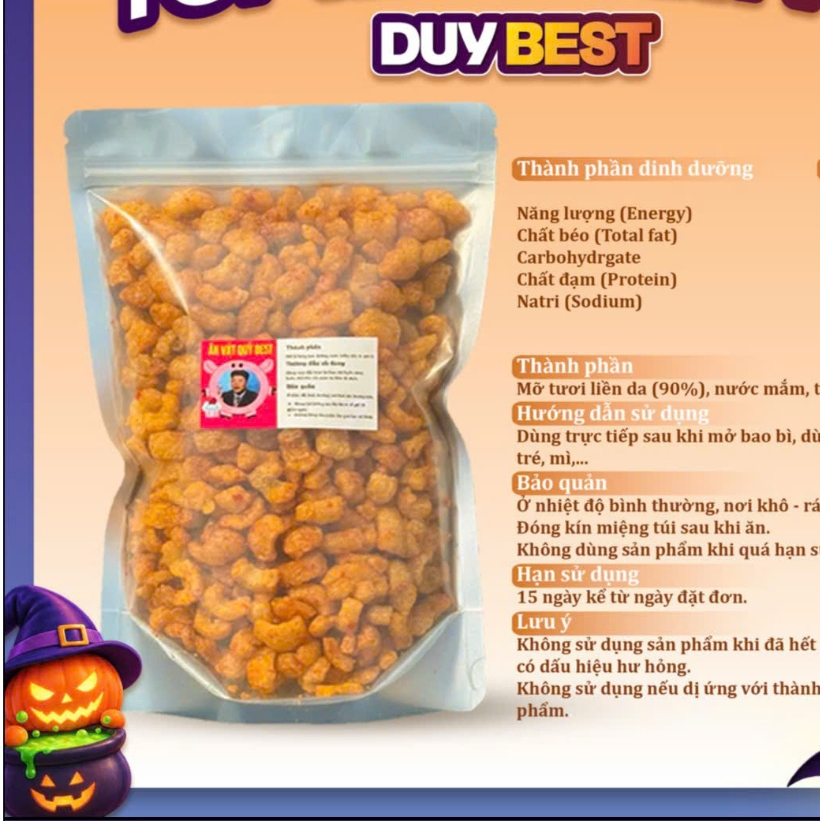 (Độc Quyền) (50-GRAM)Tóp Mỡ Rim Mắm Tỏi Duy Best Loại Nhất ( Tặng Kèm Sốt Ăn Vặt)