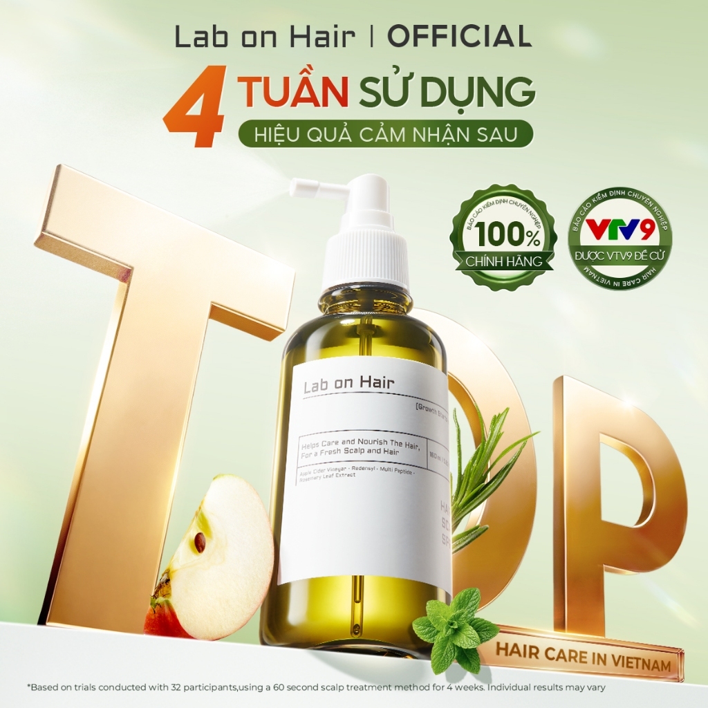 Xịt mọc tóc Lab on Hair 160ml xịt dưỡng tóc với giấm táo Kích thích mọc tóc Rụng Tóc