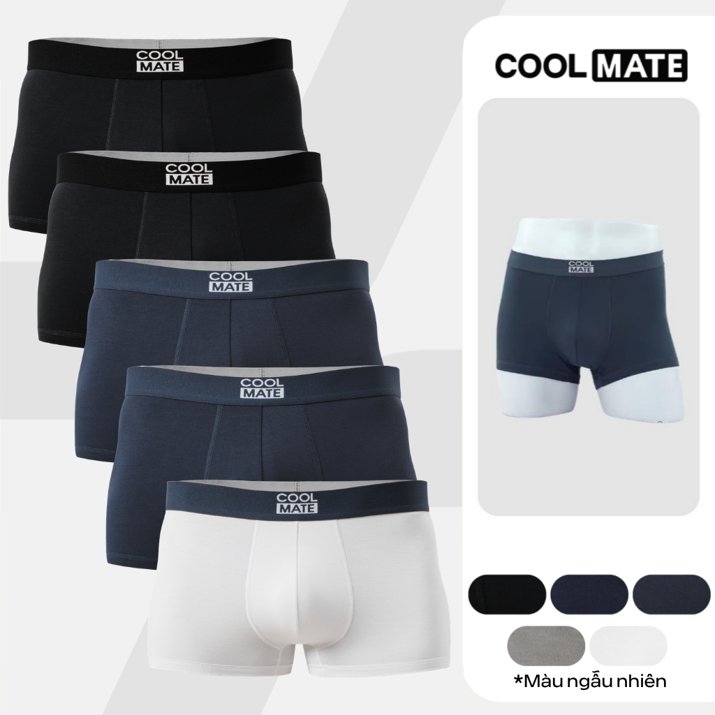 Combo 5 quần lót sịp nam Trunk Bamboo Lenzing Modal Airmesh mềm mại kháng khuẩn khử mùi Coolmate