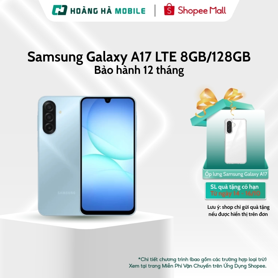 Điện thoại di động Samsung Galaxy A17 LTE 8GB/128GB - Nguyên Seal Chưa Active