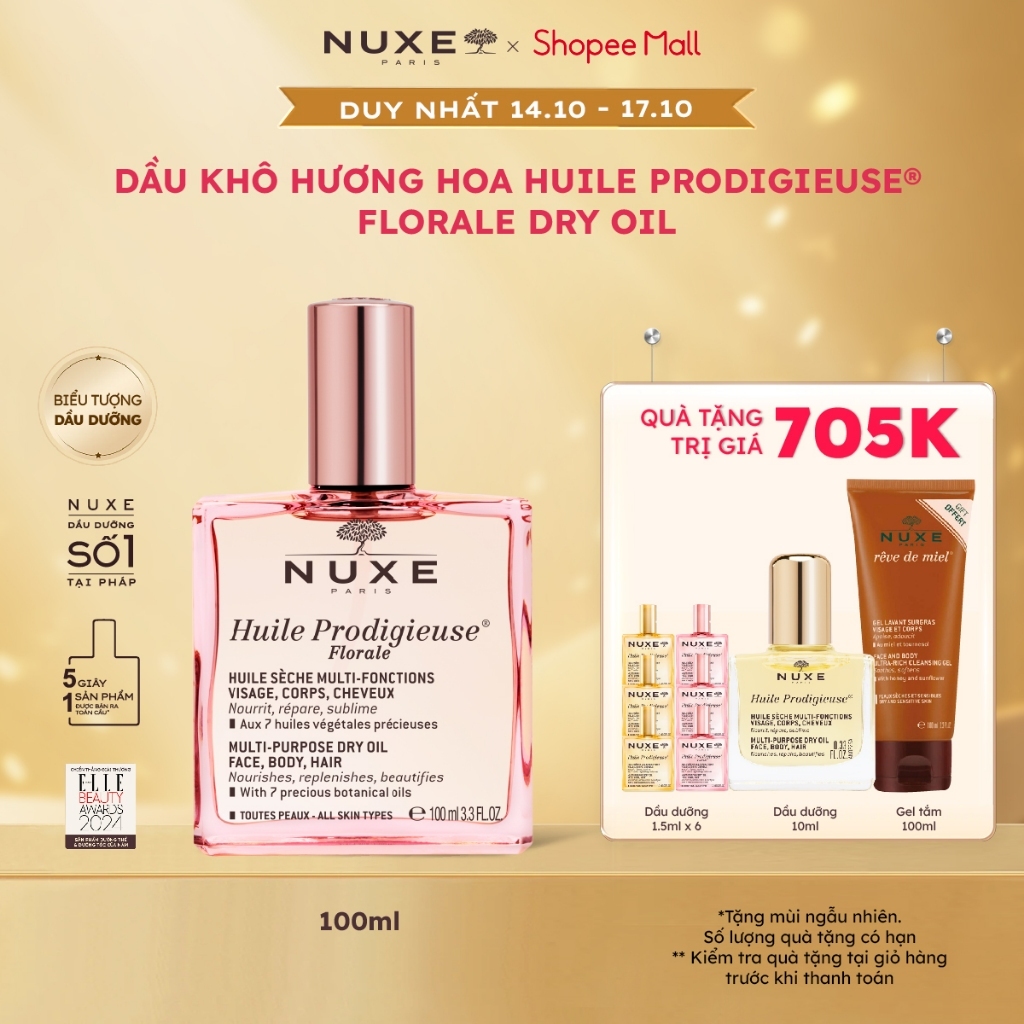 Dầu dưỡng khô đa năng Hương Hoa Nuxe Huile Prodigieuse Florale 100ml