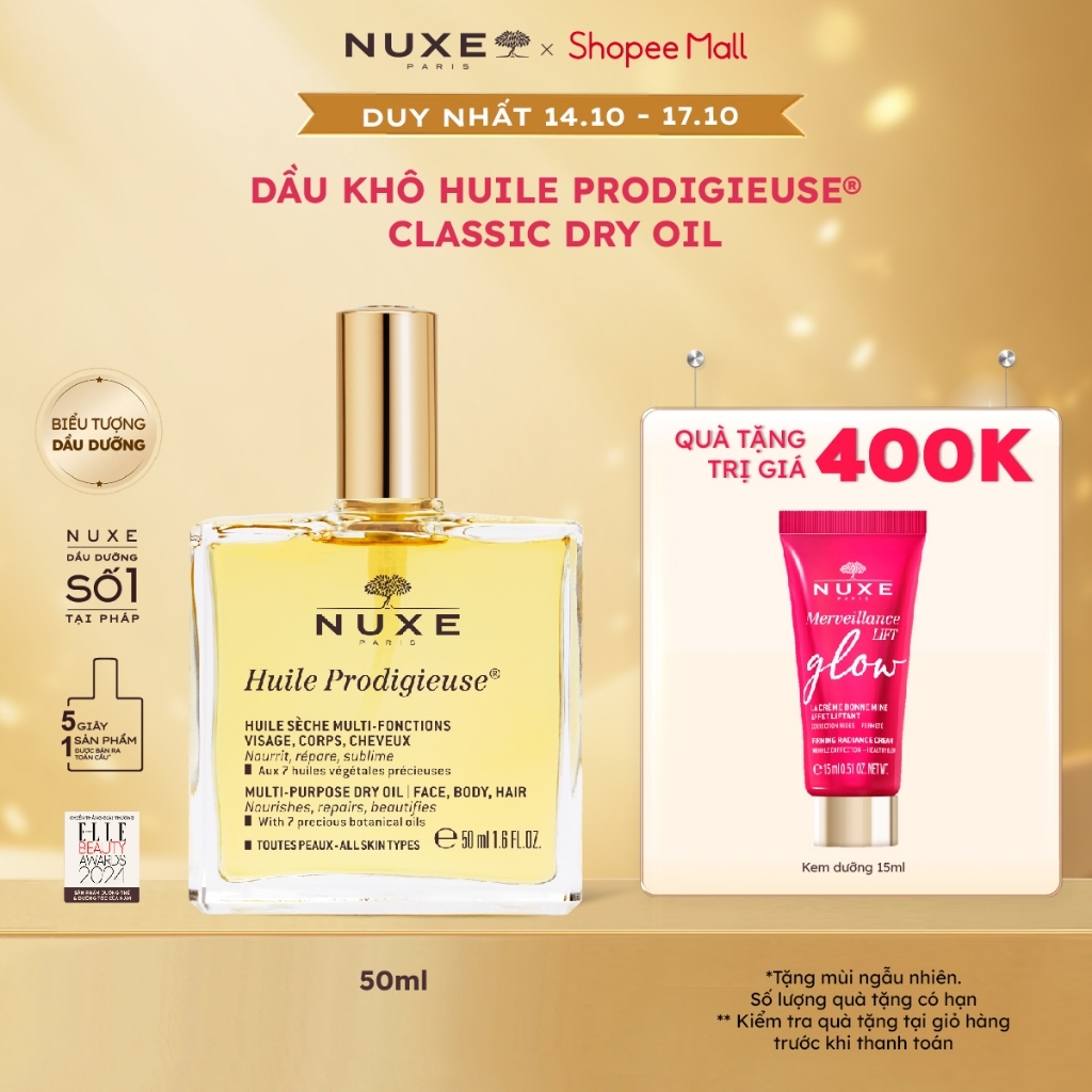 Dầu dưỡng khô đa năng Nuxe Huile Prodigieuse® 50ml