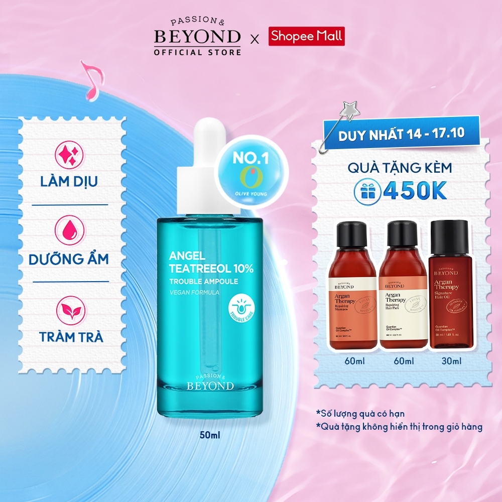 [Beyond Official] Tinh chất tràm trà thuần chay Beyond Angel Teatreeol 10% Trouble Ampoule 50ml