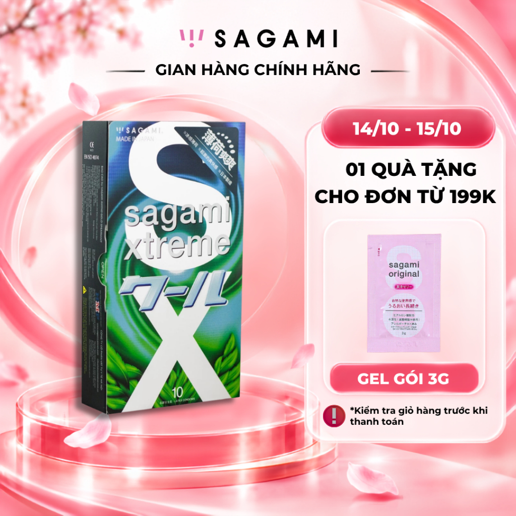 Bao cao su Sagami Spearmint - hương bạc hà the mát - 01 Hộp