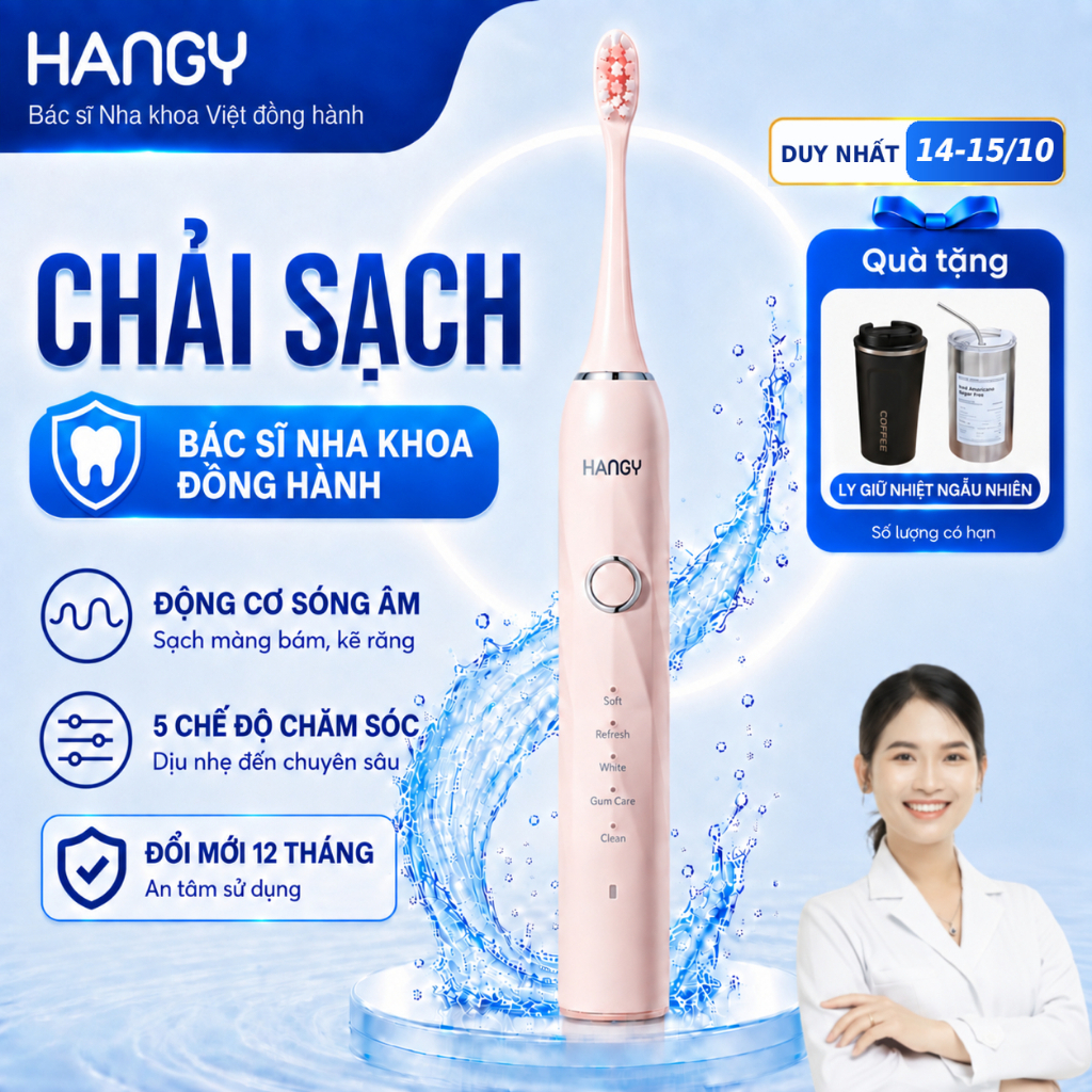 Bàn chải điện HANGY chuẩn nha khoa HY23 Pro & X1