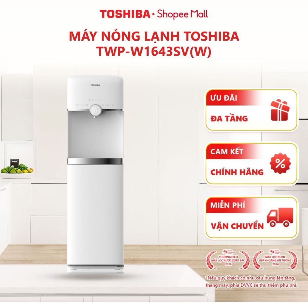 [FREESHIP TOÀN QUỐC] Máy lọc nước Toshiba RO nóng lạnh TWP-W1643SV(W) - Bảo hành 12 tháng