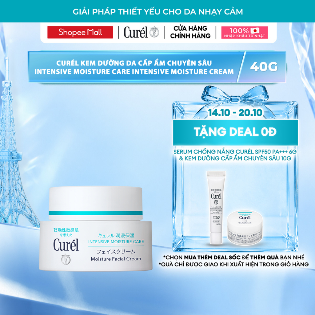 Cấp Ẩm Chuyên Sâu - Kem Dưỡng Da Curel Intensive Moisture Care Intensive Moisture Cream 40g