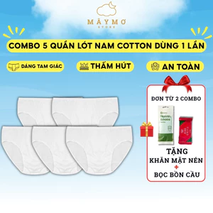 (CHE TÊN) Set 5 Quần Lót Nam Dùng 1 Lần, Quần Lót Du Lịch Dùng 1 Lần Chất Liệu Thoáng Khí, Hút Ẩm