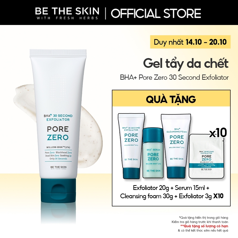 Gel Tẩy Da Chết Be The Skin BHA+ 30 Second Exfoliator Pore Zero BETHESKIN 100g