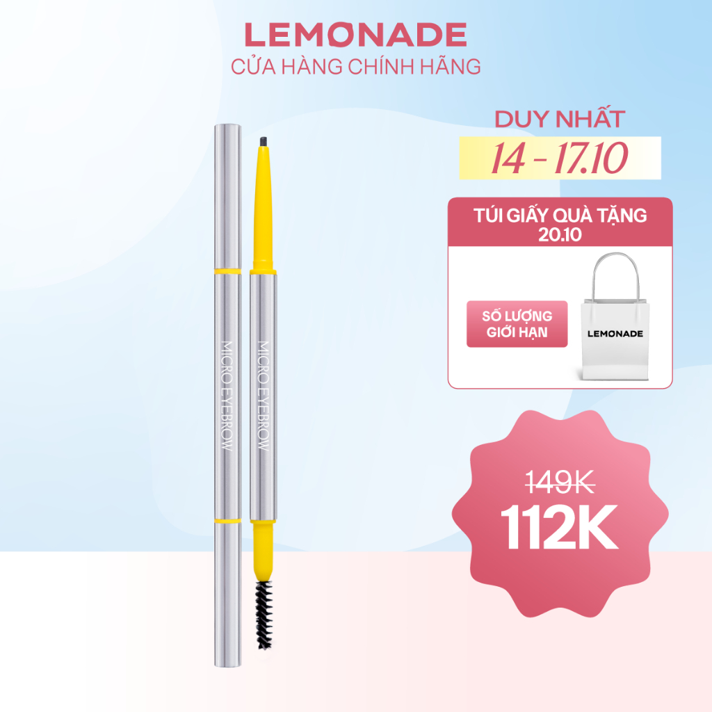 Chì kẻ mày siêu mảnh lâu trôi Lemonade Micro Eyebrow 0,1g