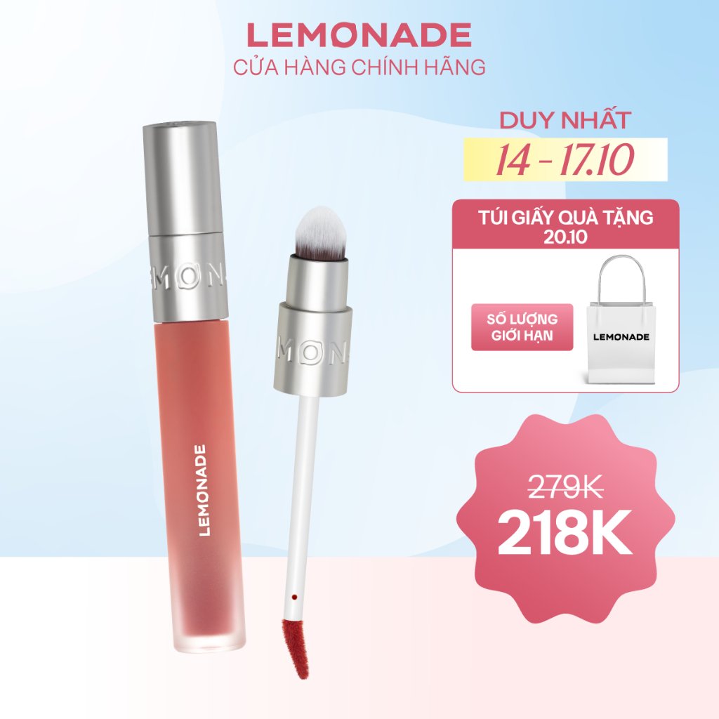 Son bùn ẩm mờ mịn lâu trôi Lemonade Perfect Couple Blurry Stain Lip Cream 3,5g