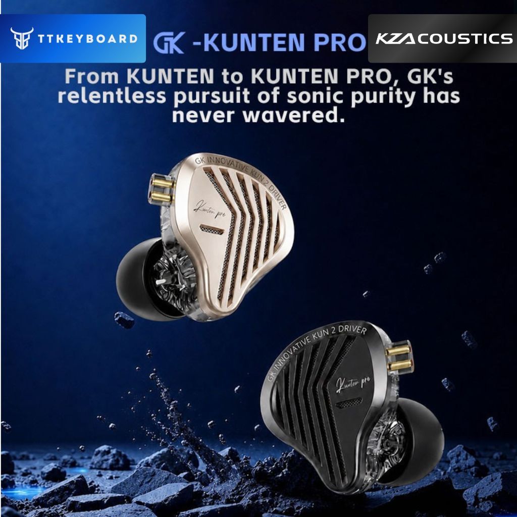 [Hỏa Tốc] Tai Nghe IEM GK Kunten Pro Dynamic Driver Thế Hệ Thứ 2 Màng Loa Polymer 7.1mm Âm V-Shape | BigBuy360 - bigbuy360.vn