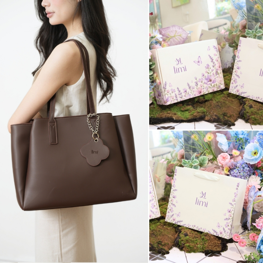 Túi xách công sở nữ da LIMI (3 màu) đựng laptop 15.6 tote da size lớn LAURA | BigBuy360 - bigbuy360.vn