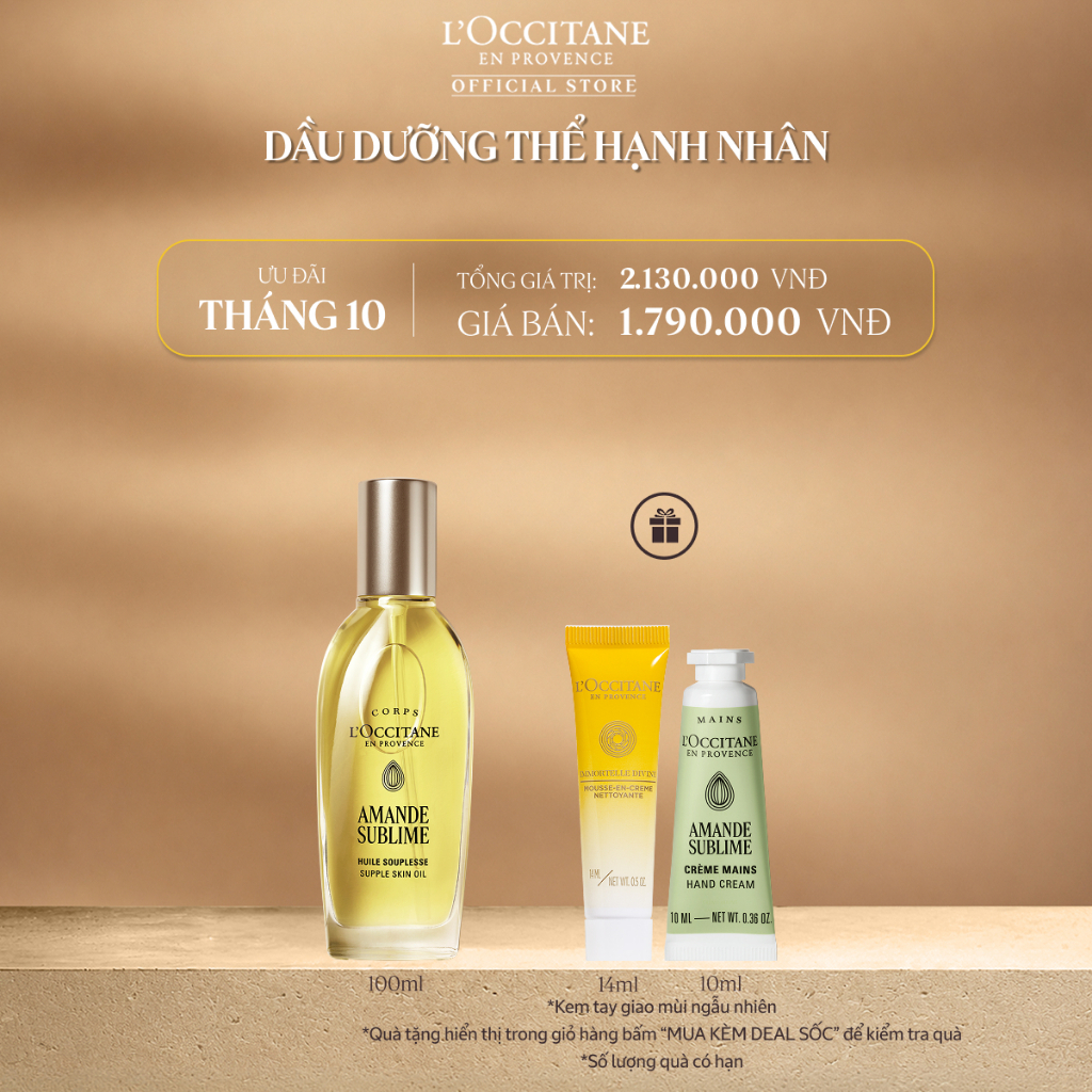 Dầu Dưỡng Thể Hạnh Nhân L'Occitane Almond Supple Skin Oil 100ml