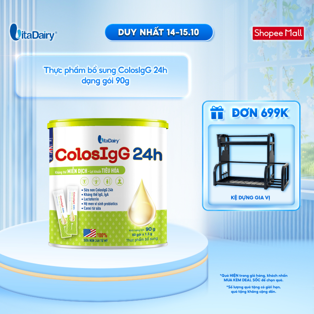 Thực phẩm bổ sung ColosIgG 24h dạng gói 90g – Bổ sung dinh dưỡng, tiện lợi sử dụng