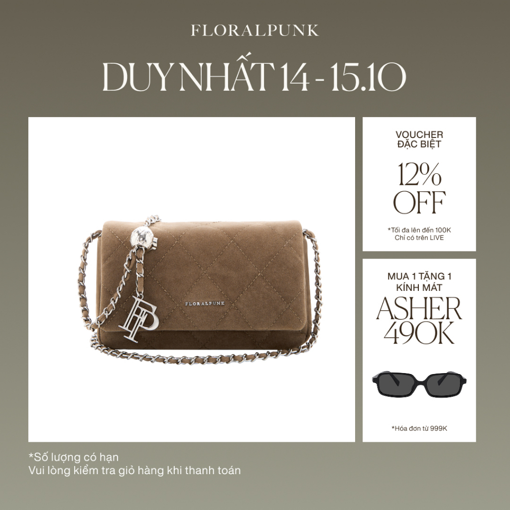Túi xách Floralpunk Ivy Chain Bag - Suede Teddy