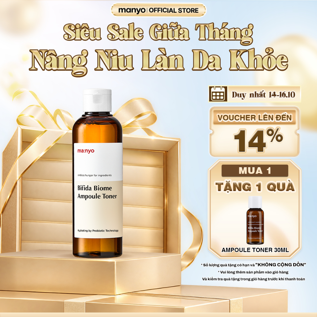 [Best-Selling] Nước hoa hồng cấp ẩm cân bằng da manyo Bifida Biome Ampoule Toner 210ml/400ml