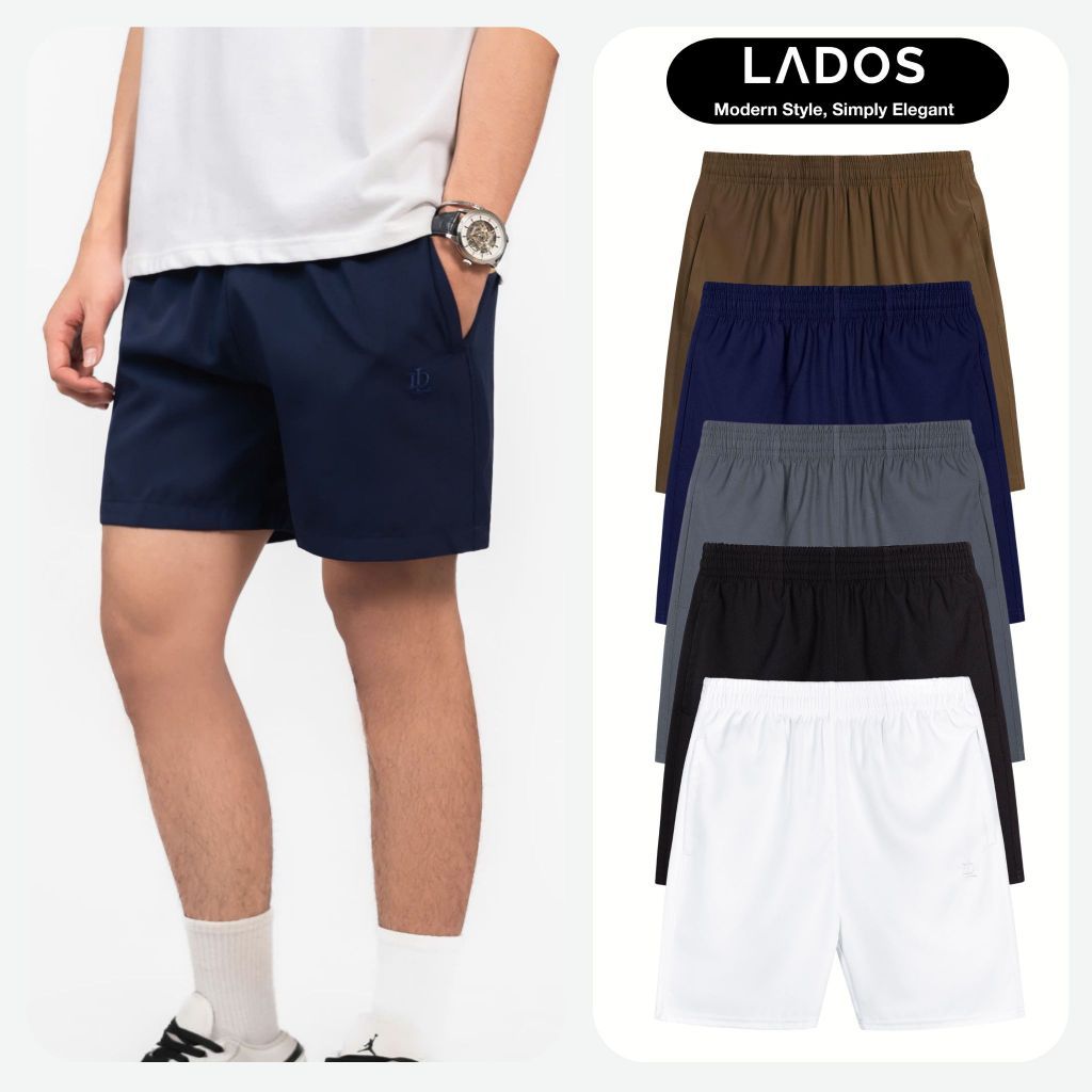 Quần Short Đùi Nam Chất Mango Mịn, mát cao cấp LADOS-4099 có dây rút, túi tiện lợi, dạo phố, tập gym, chạy bộ