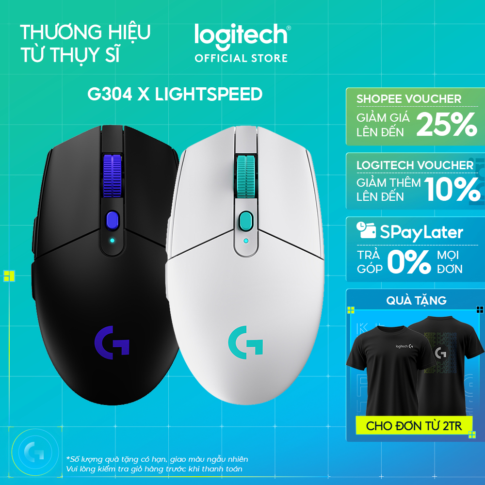 Chuột gaming Logitech G304 X LIGHTSPEED - siêu nhẹ 57g, HERO 25K, LIGHTSPEED và chế độ có dây, 6 nút có thể lập trình