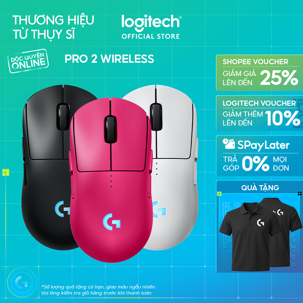 Chuột Gaming không dây Logitech G PRO 2 LIGHTSPEED, Switch LIGHTFORCE, Hero 2 32k DPI, USB-C