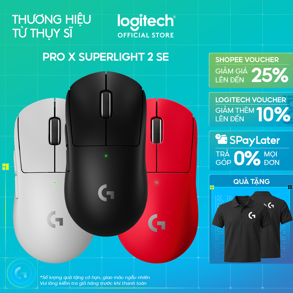 Chuột gaming không dây Logitech G PRO X SUPERLIGHT 2 SE - Chuẩn Pro-grade, nặng 60g, 5 nút lập trình, sạc USB-C