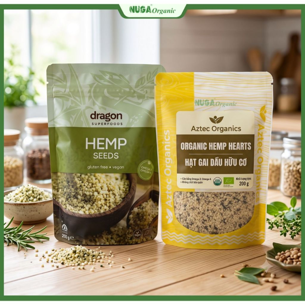 Hạt gai dầu hữu cơ đã tách vỏ - 200g & 250g