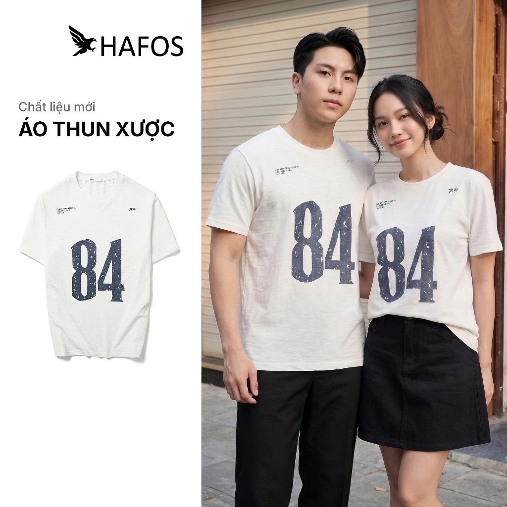 [ NEW T10 ] Áo Thun unisex Xược Cotton HAFOS chất liệu thoáng mát, hình in số rõ đẹp.Áo phông nam vải xước thời trang