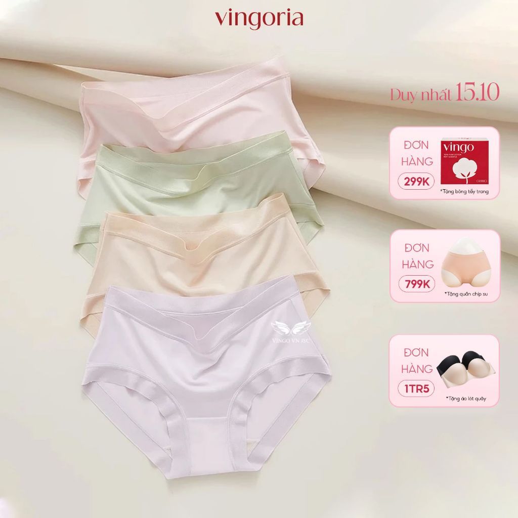 Combo 5 quần lót nữ cotton VINGO/VINGORIA thoáng mát kháng khuẩn CB103