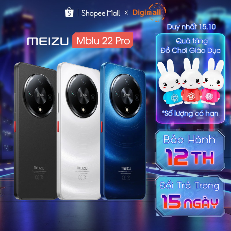 Điện Thoại Meizu Mblu 22 Pro Mediatek Helio G81 NFC Màn Hình 6.79" HD+ 120Hz Pin 5000mAh