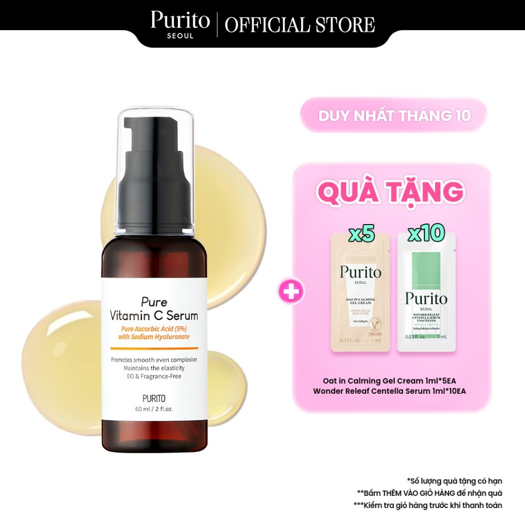 Tinh Chất Dưỡng Sáng Da PURITO Pure Vitamin C Serum 60ml