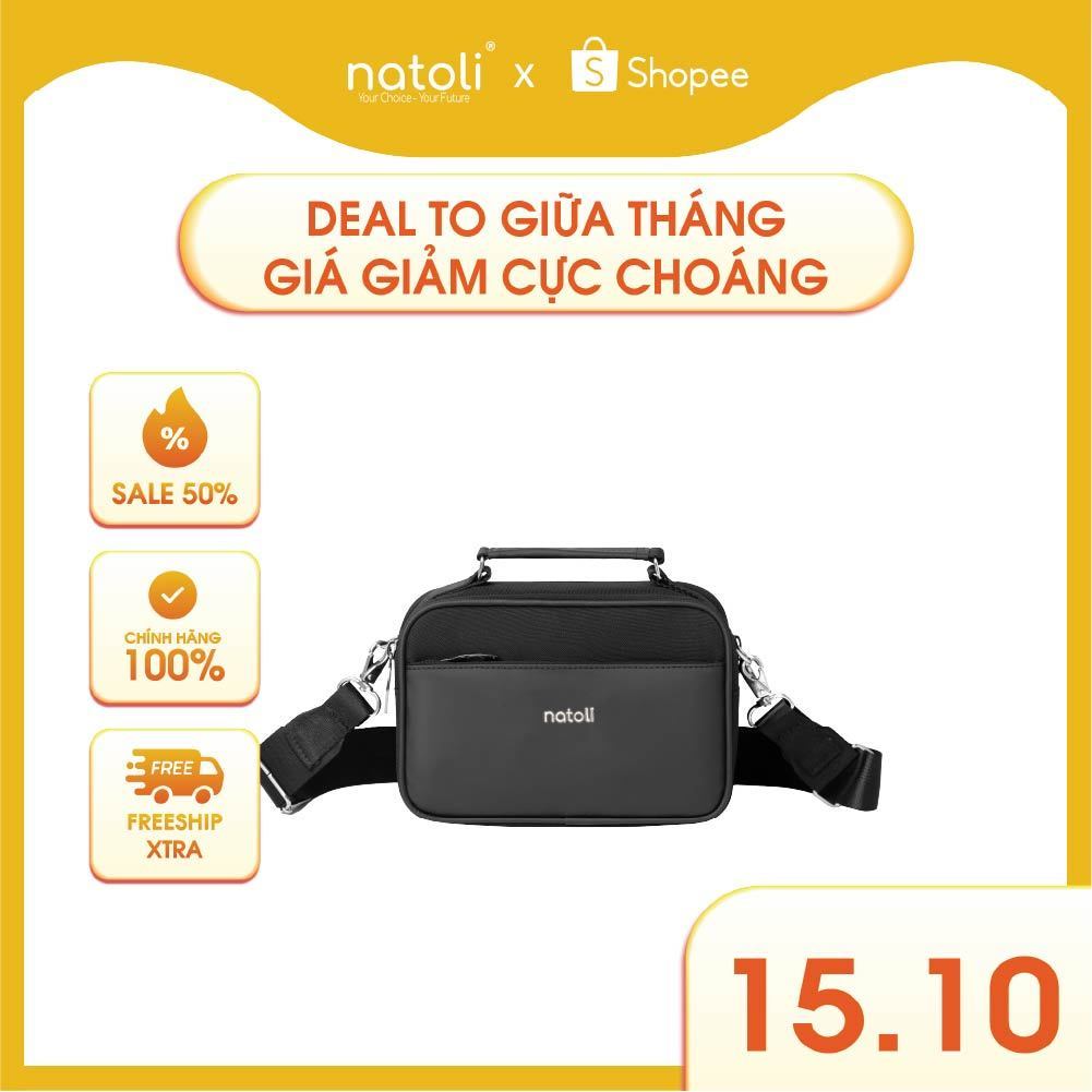 Túi đeo chéo nam thương hiệu Natoli nhiều ngăn chống nước cao cấp BST CLASSIC CROSSBAG T8