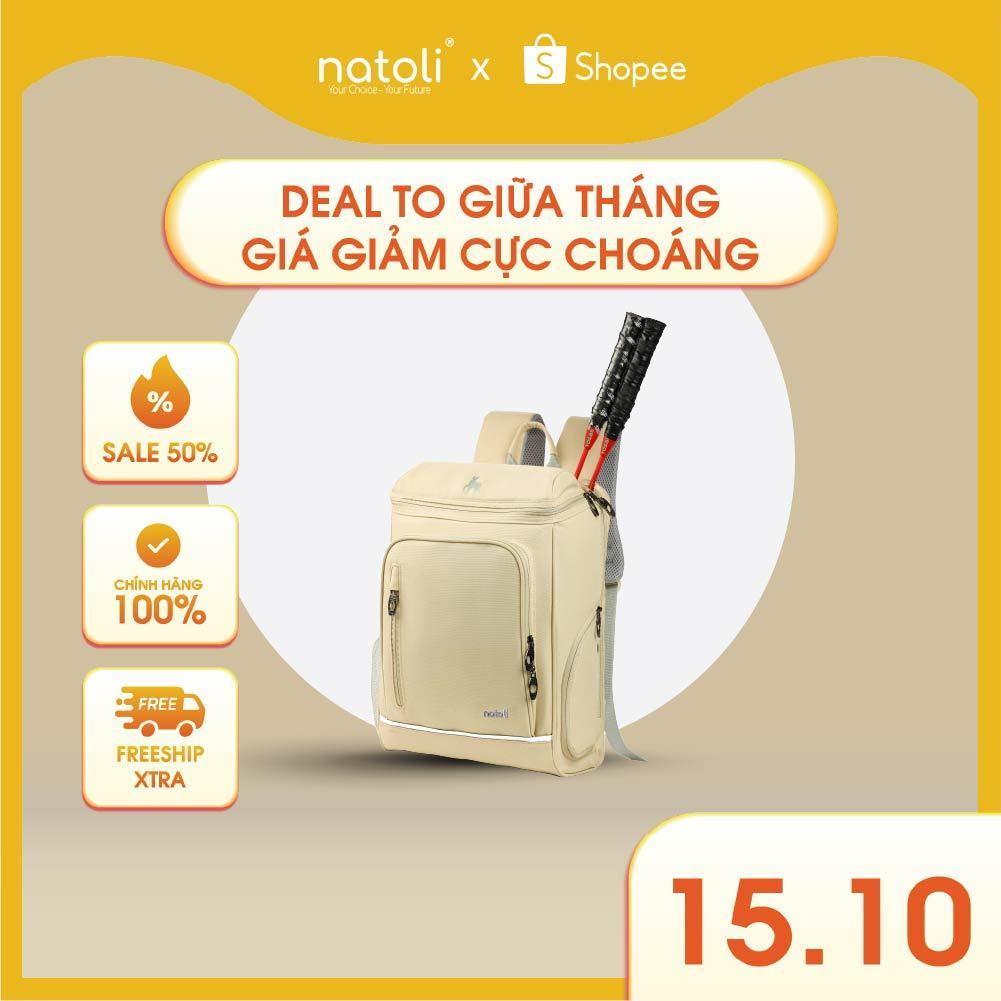 Balo cầu lông thể thao NATOLI đựng giày, đựng vợt cầu lông, chống nước cao cấp BST ProSport Backpack B26