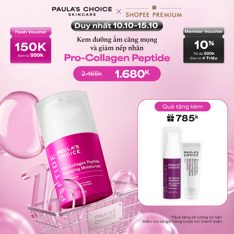 Kem dưỡng ẩm căng mọng và giảm nếp nhăn Paula's Choice Pro-Collagen Peptide Plumping Moisturizer 50ml 1510