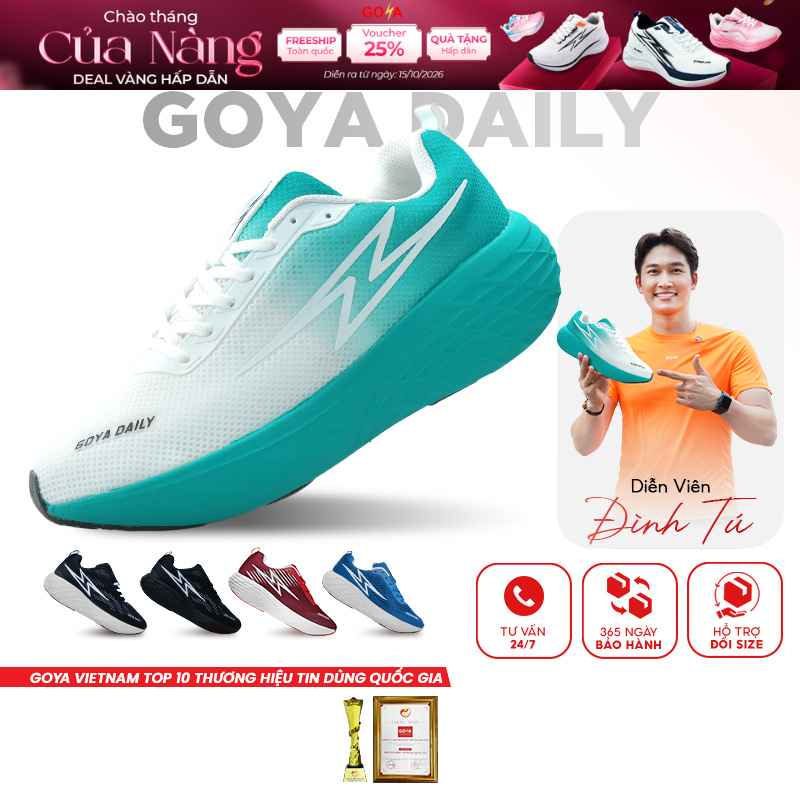 Giày Thể Thao Chạy Bộ Nam Nữ GOYA DAILY Năm 2026 - Êm Ái, Thoáng Khí, Hạn Chế Trơn Trượt 2