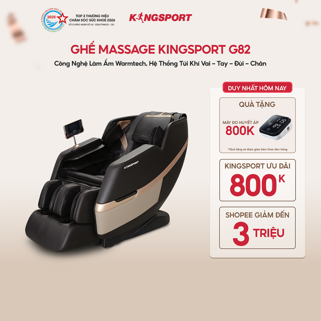 [CHỈ GIAO MIỀN BẮC] Ghế massage KINGSPORT G82 New Công Nghệ Làm Ấm Warmtech