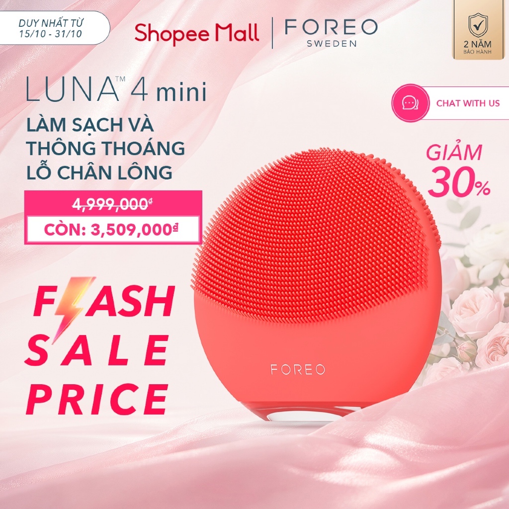 Máy rửa mặt và mát-xa FOREO LUNA 4 MINI thông minh dành cho mọi loại da