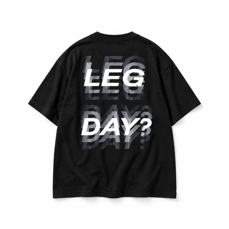 Áo thun Degrey BIG GUY LEG DAY màu ĐEN - BIGLEGDEN