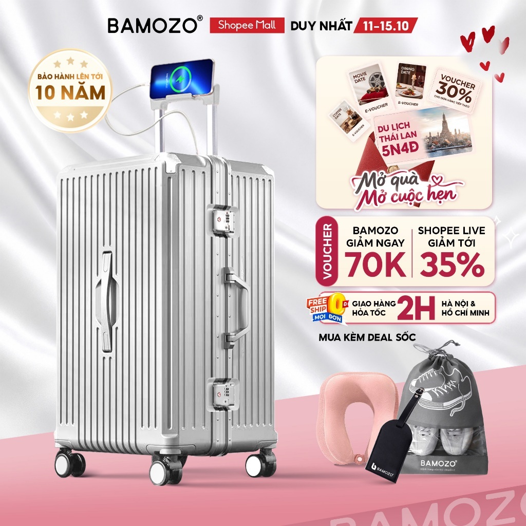 Vali Bamozo Khung Nhôm Ultrapack Size 22/24/28 Cao Cấp Tăng Sức Chứa Hành Lý_ULTRAPACK