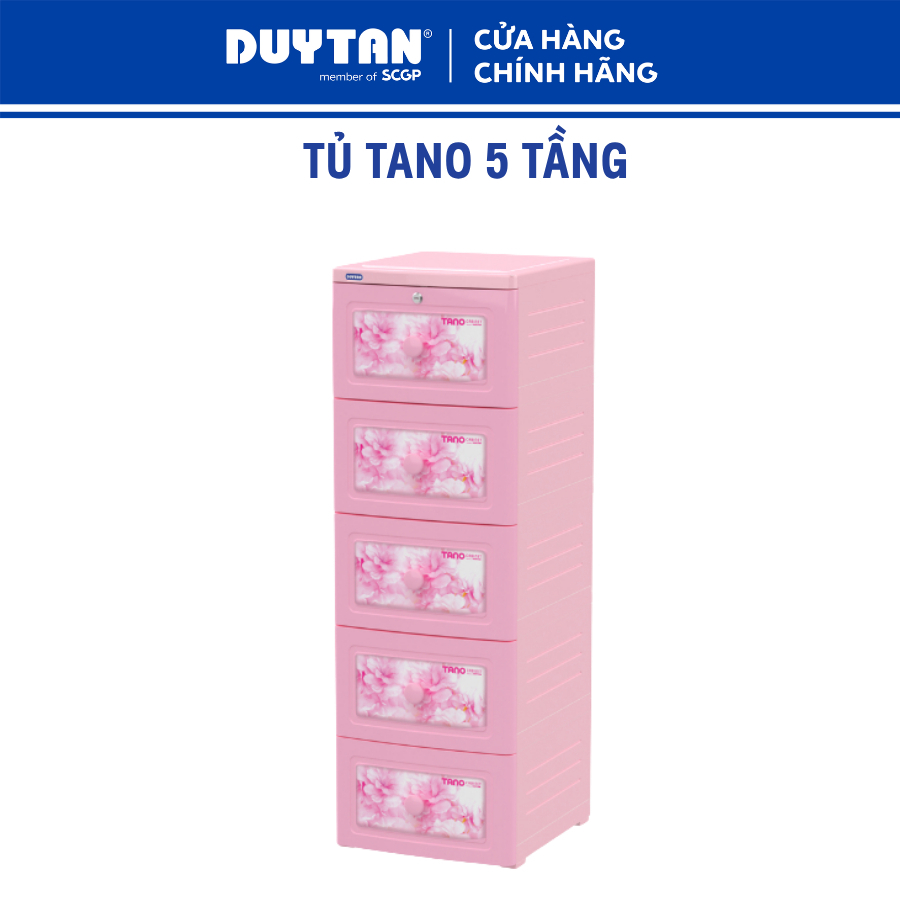 Tủ Tano 5 ngăn DUY TÂN nhựa PP/ABS, tủ quần áo đa năng, tiện lợi