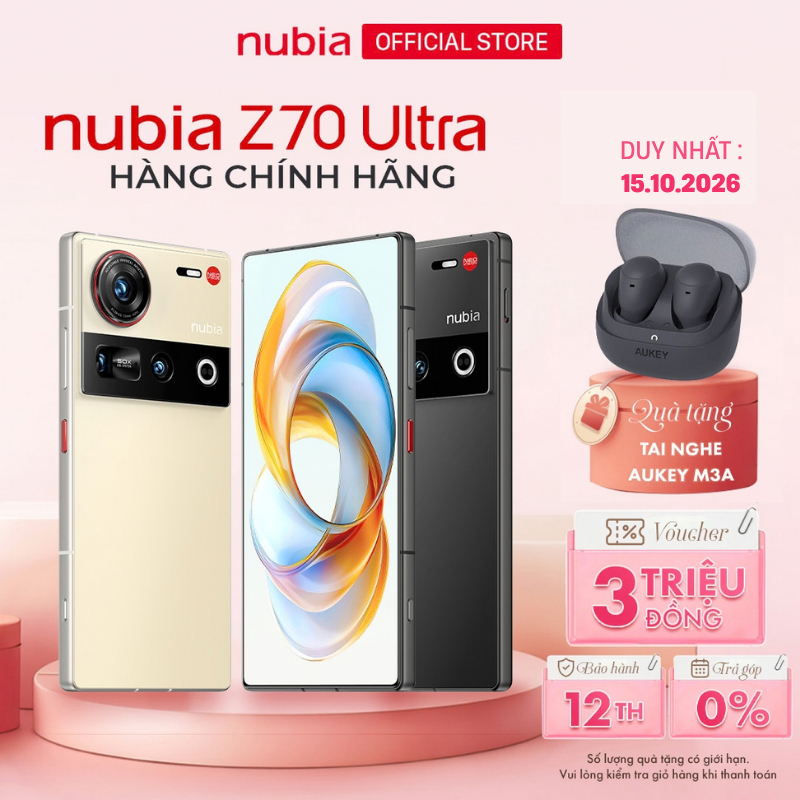 Điện Nubia Z70 Ultra I Chip Snapdragon 8 Elite I Màn AMOLED 144Hz I Camera cảm biến Sony I IP69 I Pin 6150mAh sạc 80W